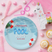 Assiettes En Carton Pool Party funny Summer Birthday (Fête)