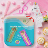 Assiettes En Carton Pool Party pour le 30e anniversaire (Fête)