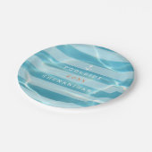 Assiettes En Carton Pool Party Shenanigans Nautical Aqua (Angle)