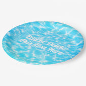 Assiettes En Carton Pool Party Summer Beach Anniversaire de fête Texte (Angle)