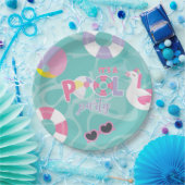 Assiettes En Carton Pool party Unicorn rose et violet Anniversaire (Fête)