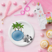 Assiettes En Carton Poolman Plaques de papier (Fête)