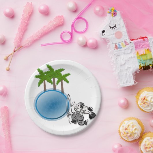 Assiettes En Carton Poolman Plaques de papier (Fête)