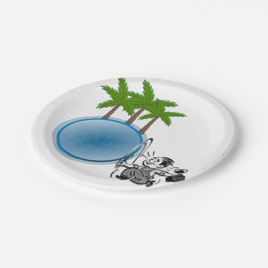 Assiettes En Carton Poolman Plaques de papier (Angle)