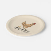 Assiettes En Carton Poops de poulet Petit-déjeuner Plaques de papier a (Angle)