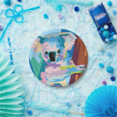 Assiettes En Carton Pop Art coloré Koala Portrait (Fête)