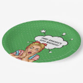 Assiettes En Carton Pop Art Comic Fête d'anniversaire (Angle)