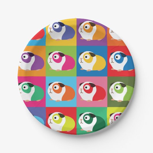 Assiettes En Carton Pop Art Guinea Pigs (Devant)