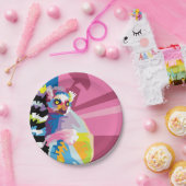 Assiettes En Carton Pop Art Lemur Portrait (Fête)