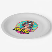 Assiettes En Carton Pop Art Retro Personnalisé (3) (Angle)