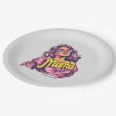 Assiettes En Carton Pop Art Retro Personnalisé (6) (Angle)