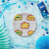 Assiettes En Carton Pop art typographie style rétro (Fête)