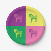 Assiettes En Carton Pop Art Zebra Plate (Devant)