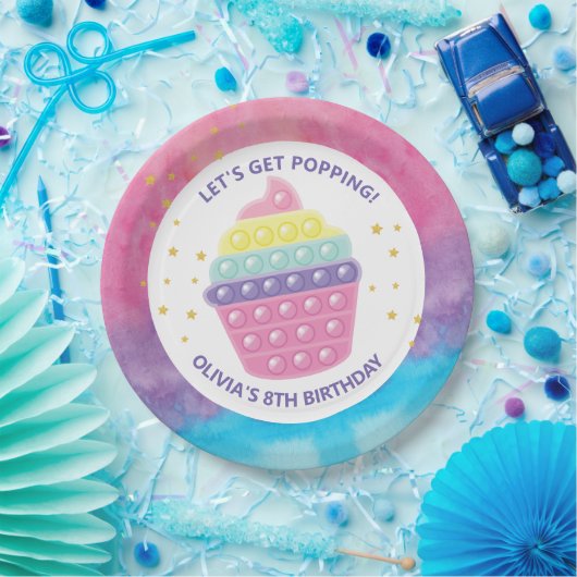 Assiettes En Carton Pop it fidget fête d'anniversaire (Fête)