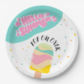 Assiettes En Carton Pop On Over Anniversaire (Devant)