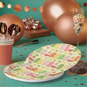 Assiettes En Carton Popcicules de fruits