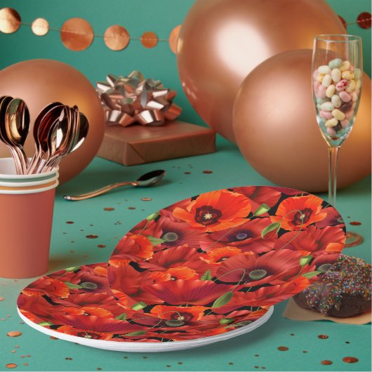 Assiettes En Carton Poppy (Multi)