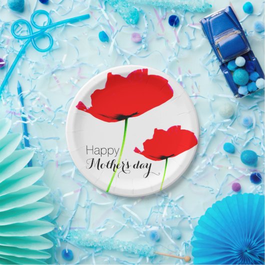 Assiettes En Carton POPPY Collection 01 Fête des mères Plaques en papi (Fête)