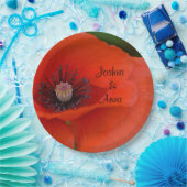 Assiettes En Carton Poppy Mariage personnalisé (Fête)