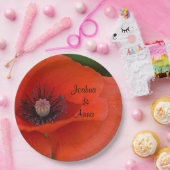 Assiettes En Carton Poppy Mariage personnalisé (Fête)