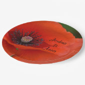 Assiettes En Carton Poppy Mariage personnalisé (Angle)