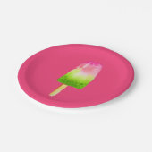 Assiettes En Carton Pop's pop art de la baie de framboise été (Angle)