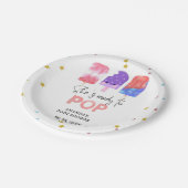 Assiettes En Carton Popsicle Elle est prête à pop Baby shower (Angle)