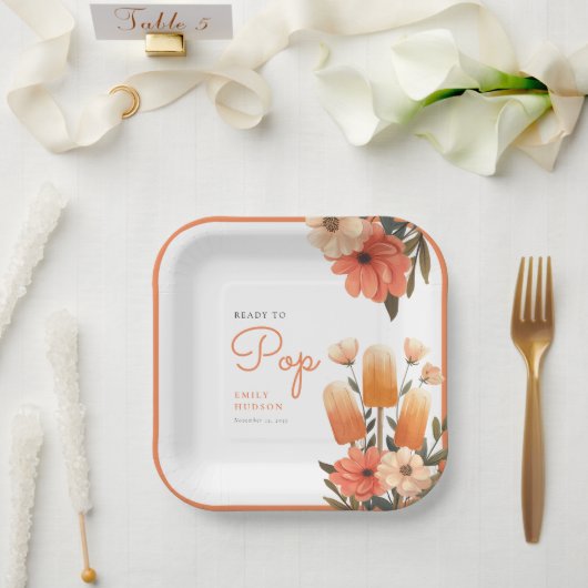 Assiettes En Carton Popsicle Prêt à Pop Baby shower (Mariage)