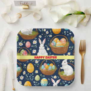 Assiettes En Carton Populaire Bunny Happy Easter Collection