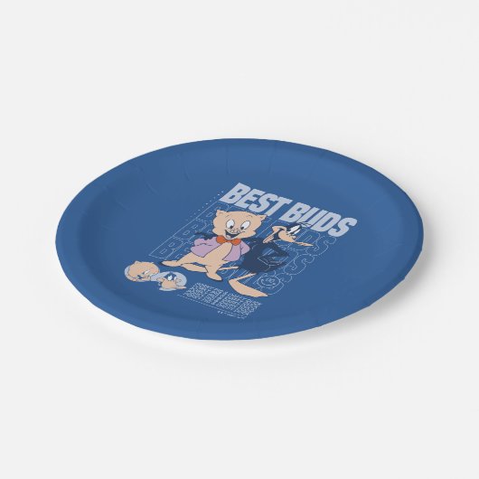 Assiettes En Carton Porky Pig & DAFFY DUCK™ Best Buds (Angle)