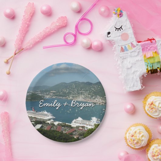 Assiettes En Carton Port à St. Thomas Îles Vierges américaines (Fête)