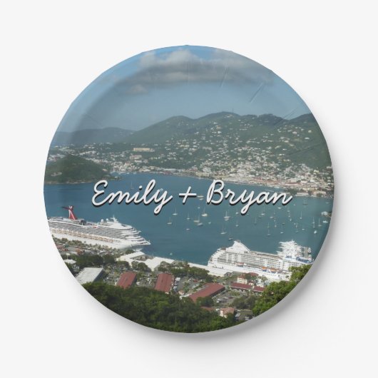 Assiettes En Carton Port à St. Thomas Îles Vierges américaines (Devant)