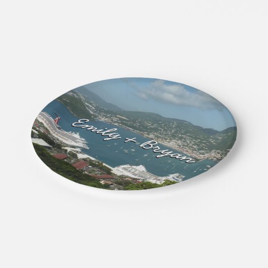 Assiettes En Carton Port à St. Thomas Îles Vierges américaines (Angle)