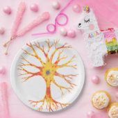 Assiettes En Carton Porte - clé Neuron Argent Plaqué Collier Carré Sti (Fête)