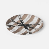 Assiettes En Carton Porte de grange rustique multi-bois blanche et mar (Angle)