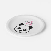Assiettes En Carton Porte-panda coutume Monogramme (Angle)