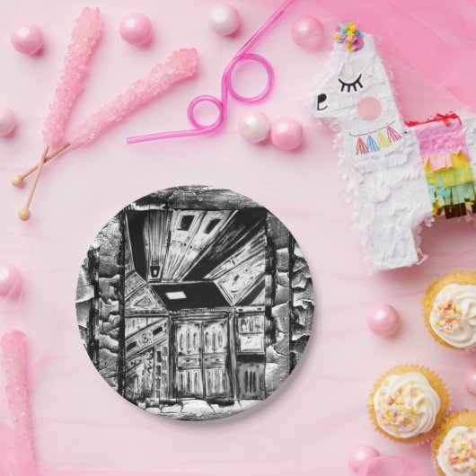 Assiettes En Carton Portes ouvertes (Fête)