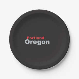 Assiettes En Carton Portland, Plaques en papier de l'Oregon