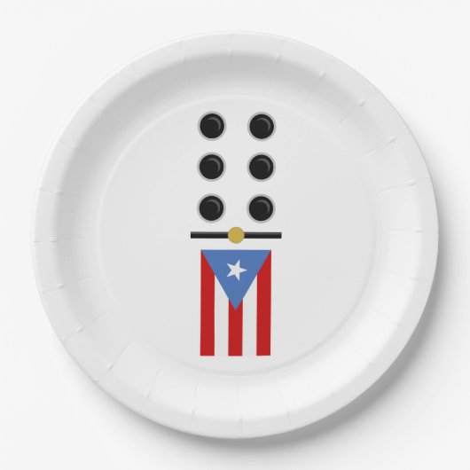 Assiettes En Carton Porto Rico Domino (Devant)