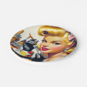 Assiettes En Carton Portrait Belle broche vers le haut (Angle)