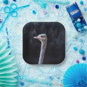 Assiettes En Carton portrait d'autruche (Fête)