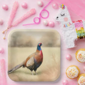 Assiettes En Carton Portrait De Phéasé En Pré D'Or (Fête)