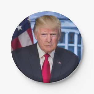 Assiettes En Carton Portrait officiel de Donald Trump