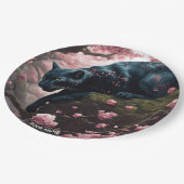 Assiettes En Carton Portrait Panther romantique Imaginaire mignon (Angle)