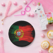 Assiettes En Carton Portugal flag brush stroke, national flag (Fête)