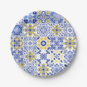 Assiettes En Carton Portuguese Tiles Pattern  (Devant)