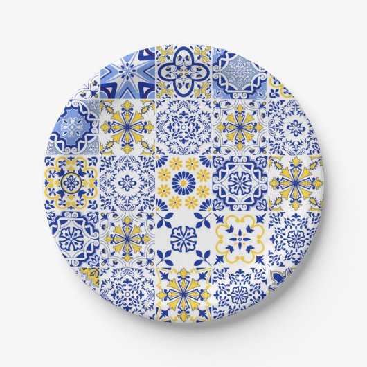 Assiettes En Carton Portuguese Tiles Pattern (Devant)