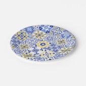 Assiettes En Carton Portuguese Tiles Pattern  (Angle)