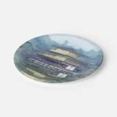 Assiettes En Carton Pose sur le Pavillon d'Or (Angle)