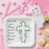 Assiettes En Carton Posez toute votre angoisse sur Lui Eucalyptus Cros (Fête)